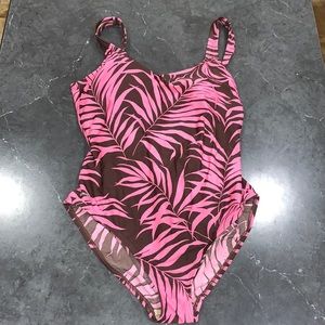 Speedo Tropical pink & Brown Print 16